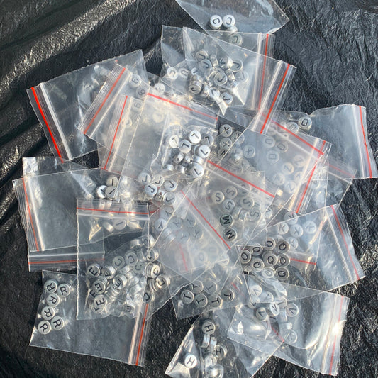 Letter beads