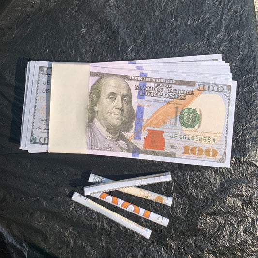 Rolled dollar bill